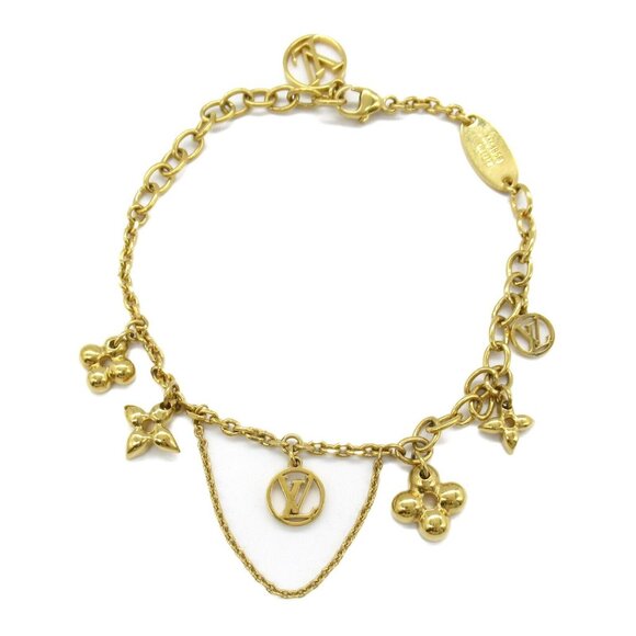 LOUIS VUITTON Bracelet Blooming M64858 Gold Plated Used Women LV - Picture 1 of 7